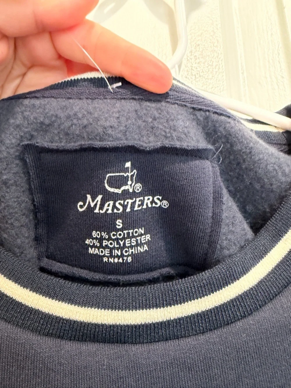 2026 Masters Tournament Embroidered Sweatshirt Navy Size S - Picture 3 of 4